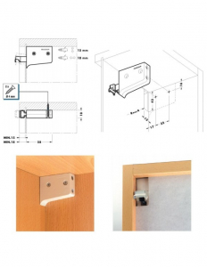 Element suspendare corp mobilier, set 2 buc, 50 kg, alb [2]