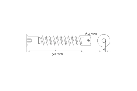 Eurosurub 6.4x50 mm - 100 buc [1]