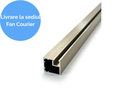 Alte accesorii mobila - Profil (rama) aluminiu S01 NEW usa sticla, 4 m, sampanie