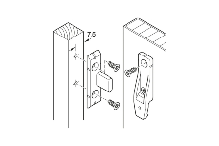 Conector Pacofix SF / DF-L, fixare pe placa [2]