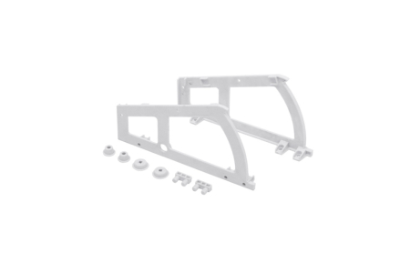 Accesorii dressing - Suport pantofar cu un compartiment, plastic, alb