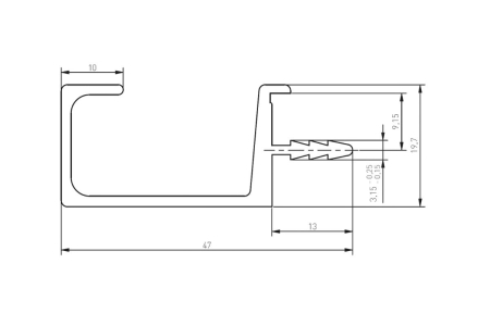 Maner profil FIRM C 3.5 m, alb [4]