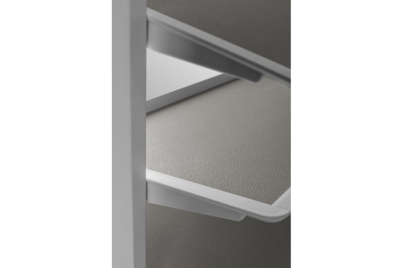 Suport pantofi rotativ ELITE, 10 rafturi, H1610-1760 mm, soft-close, alb [6]