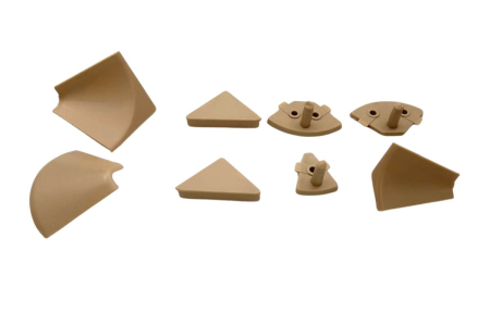 Кухненски плот и первази - Kit accesorii inaltator blat triunghiular 30x30 mm, bej (sampanie)