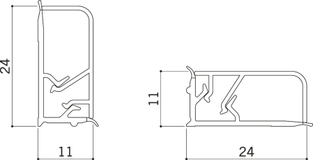 Inaltator blat rectangular 11x24 mm, 4 m, aluminiu [6]