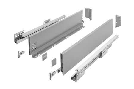 FERONERIE MOBILA - Sertar AxisPro, pal 18 mm, H=120 mm, soft-close, 40 kg, gri