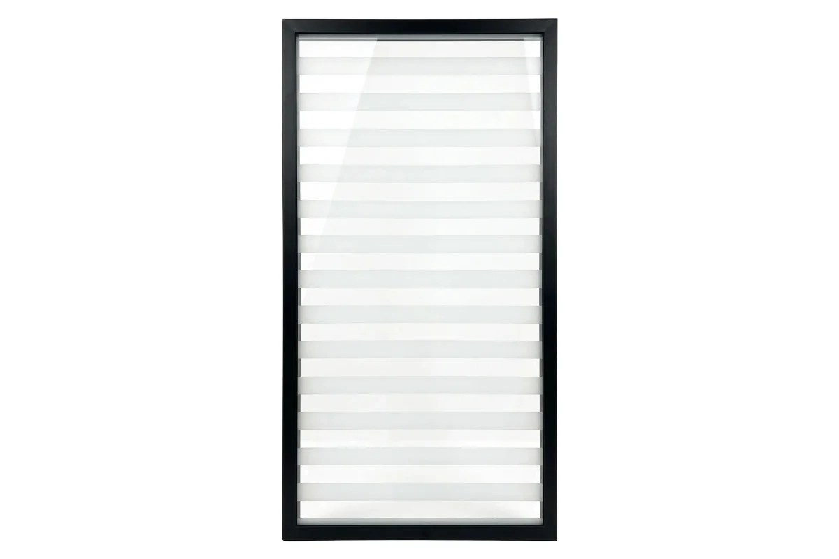 Rame Aluminiu - Rama S01, max. 2500x1000 mm, sticla 4 mm, negru mat