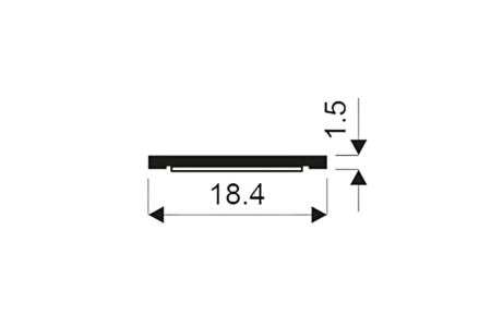 Profil platbanda S18, autoadeziv, 3 m, gri [2]