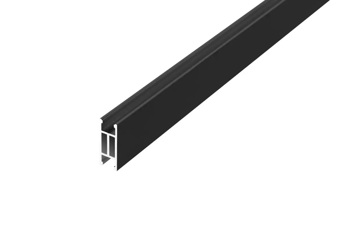 Bara haine DUO, canal LED, suporti laterali inclusi, L=3 m, negru mat [3]