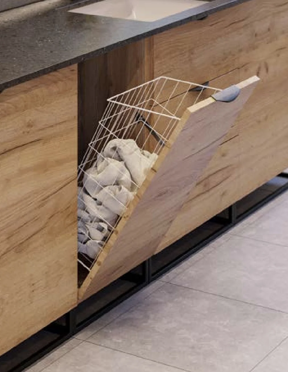 Cos rufe inclinat 400 mm, alb - FARA balama [1]