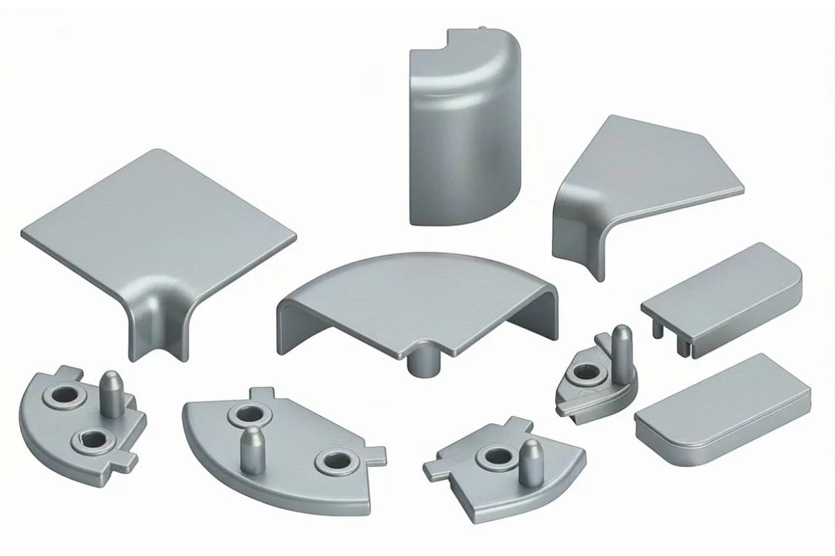 Plinta & inaltator blat - Set accesorii fixare inaltator rectangular 11x24 mm, finisaj inox