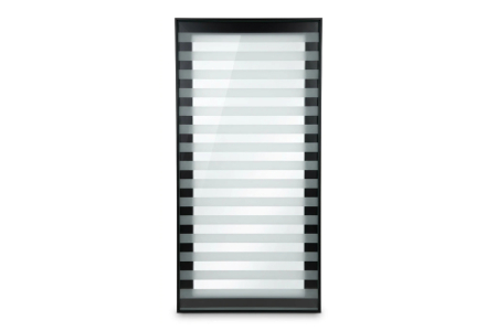 Rame Aluminiu - Rama S02 NEW, max. 2500x500 mm, sticla 4 mm, negru mat