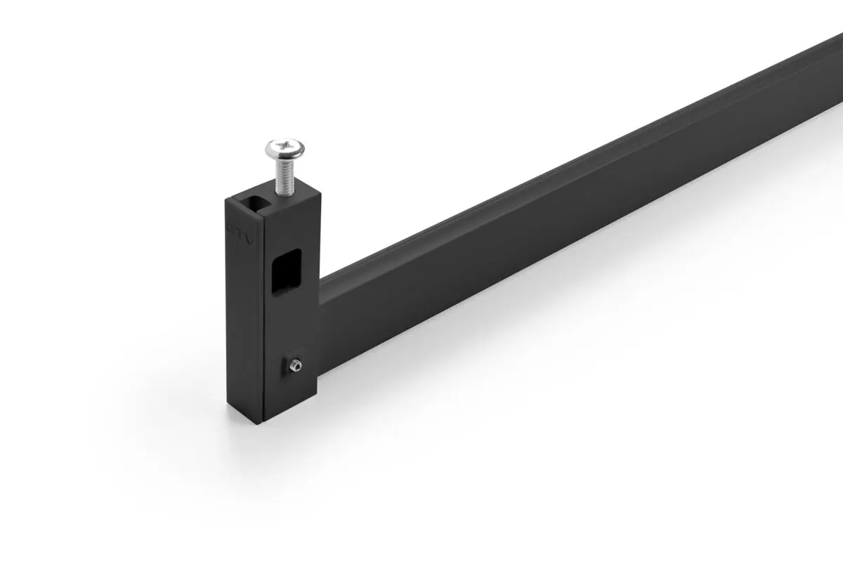 Bara haine DUO, canal LED, suporti laterali inclusi, L=3 m, negru mat [2]