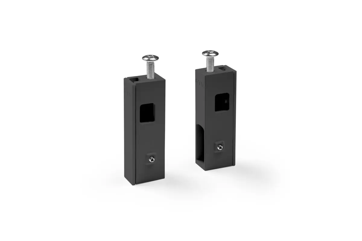 Suport lateral bara haine DUO, suspendat, set 2 buc, negru mat [1]