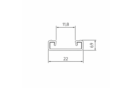 Profil banda LED aplicat GLAX 3 m, negru mat [1]