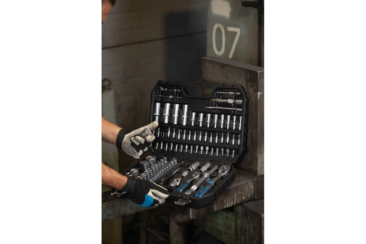 Set de scule 112 piese, otel CrV, maner cu clichet [2]