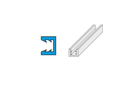 Garnitura profil (rama) aluminiu S01/ S02 NEW, sticla 4 mm, neagra [1]