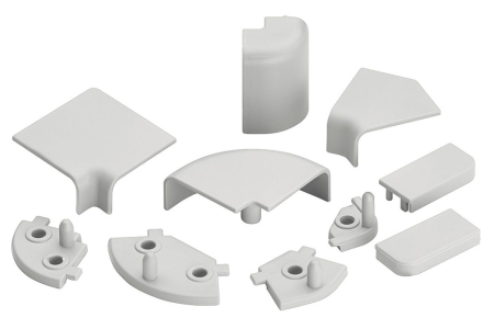 Fara Categorie - Set accesorii fixare inaltator rectangular 11x24 mm, alb mat