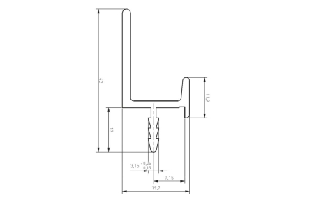 Maner profil FIRM L 3.5 m, alb [3]