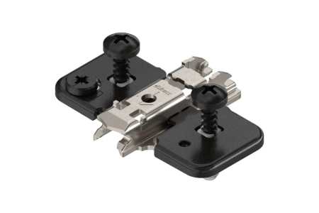 FERONERIE MOBILA - Placuta 3D montaj in cruce balama CLIP, excentric, H0 mm, cu dibluri, negru onix