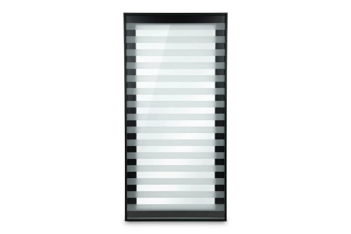 Rame Aluminiu - Rama S02 NEW, max. 2000x500 mm, sticla 4 mm, negru mat