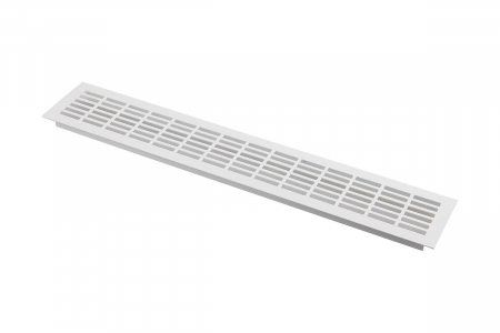 Grila ventilatie aluminiu, 480x80 mm, alb mat [0]