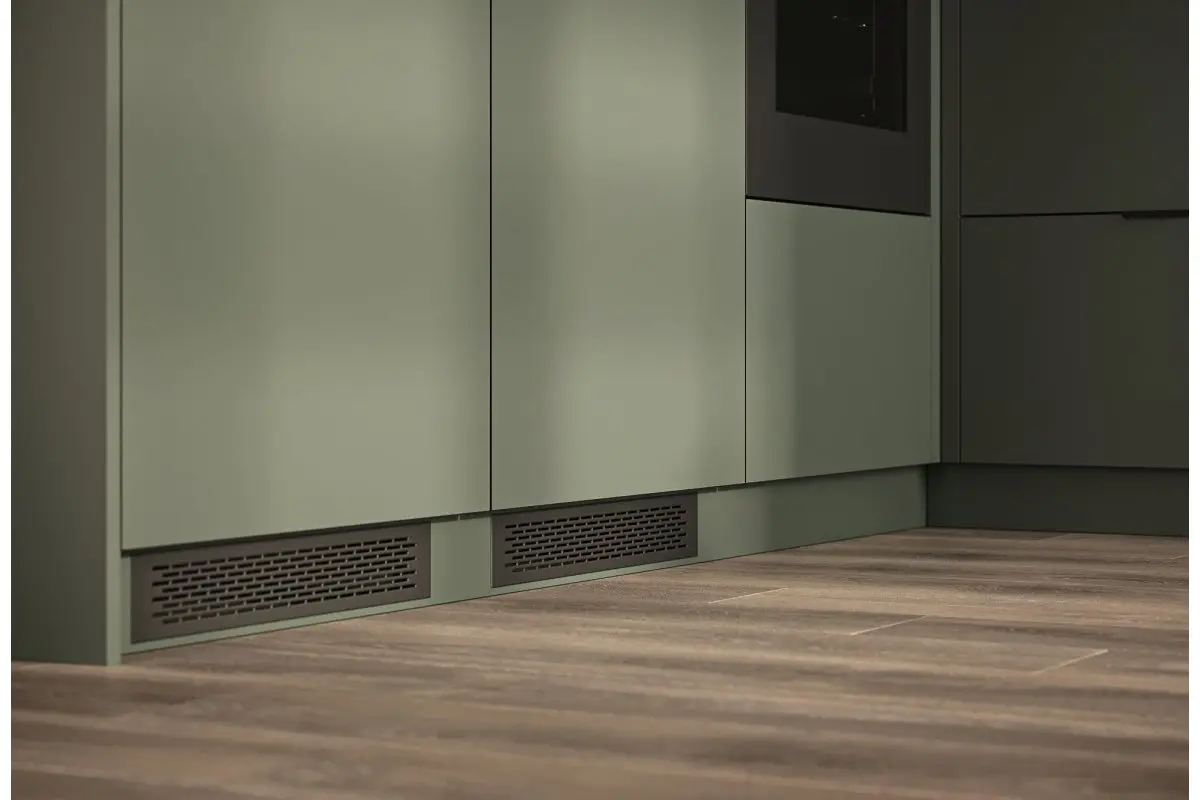 Grila ventilatie aluminiu, negru mat [2]