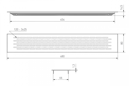 Grila ventilatie aluminiu, negru mat [3]