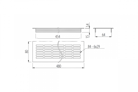 Grila ventilatie aluminiu, auriu [4]