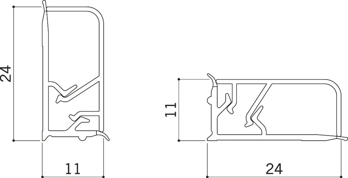 Inaltator blat rectangular 11x24 mm, 4 m, finisaj inox [3]