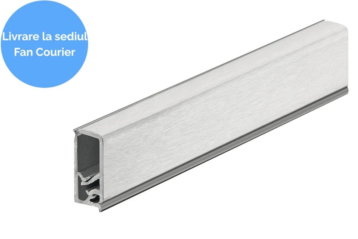 Plinta & inaltator blat - Inaltator blat rectangular 11x24 mm, 4 m, finisaj inox
