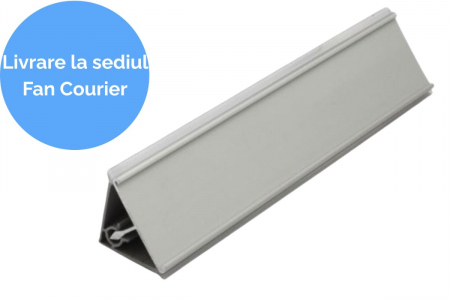 ОБКОВ за МЕБЕЛИ - Inaltator blat triunghiular MINI, 13x13 mm 4 m, inox