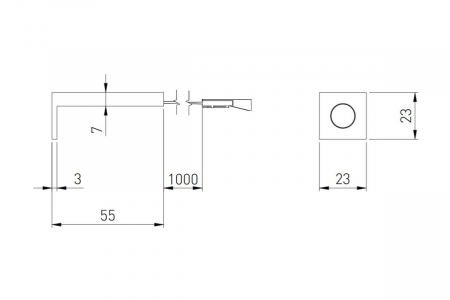 Intrerupator banda led BORD, dimabil, 12-24V, cablu 2 m, gri [2]