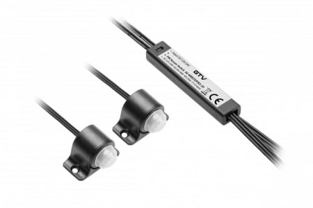Превключвател за LED лента - Intrerupator banda led cu 2 senzori de miscare PIR II, cablu inclus