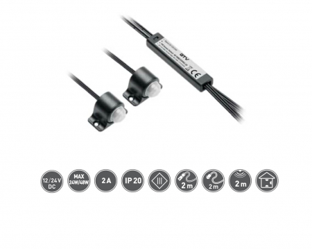 Intrerupator banda led cu 2 senzori de miscare PIR II, cablu inclus [1]