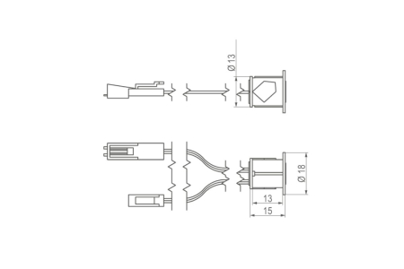 Intrerupator banda LED W18, 12V, 36W, cablu 2x1 m, alb [1]