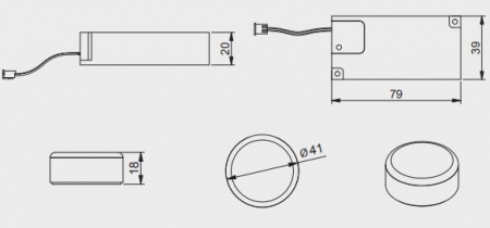Intrerupator cu touch CCT pentru banda led, dimabil, wireless, negru mat [2]