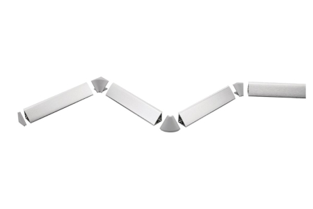 Kit accesorii inaltator blat triunghiular 30x30 mm, gri [1]