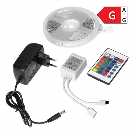 Kit banda LED RGB 10 mm, 36W, 12V, IP20, 5 m [0]