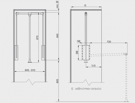 Lift haine reglabil 645-910 mm, antracit [2]