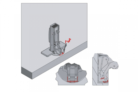 Limitator unghi de deschidere 86° pentru balamale GTV [2]