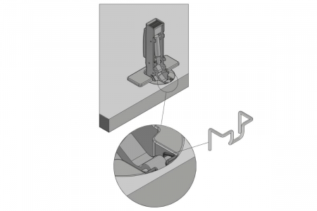 Limitator unghi de deschidere 86° pentru balamale GTV [1]