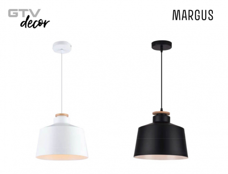 Lustra MARGUS 30 cm, E27, alb mat [1]