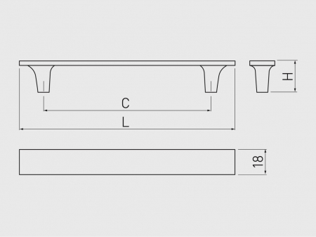 Maner mobila LUCCA 128 mm, cromat [2]