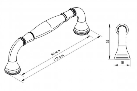 Maner mobila ARTESI brushed gold [1]