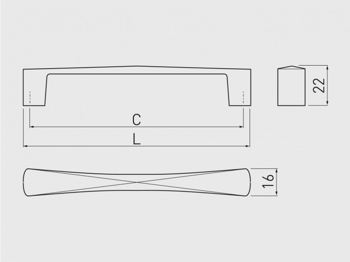 Maner mobila COMO cromat [3]