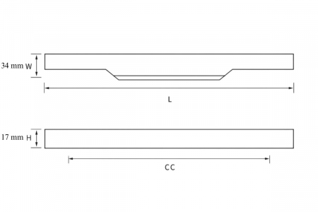 Maner mobila CROSS LINE 1200 mm, brushed gold [7]