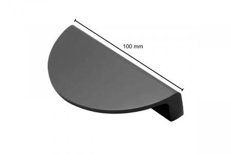 Maner mobila HALF MOON 64 mm, negru mat [2]