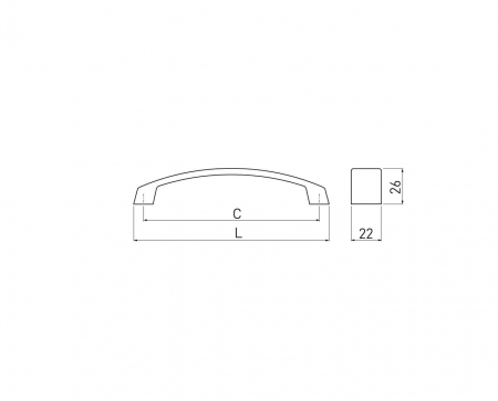 Maner mobila G1 128 mm, negru mat [2]
