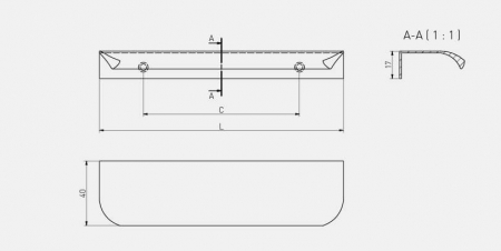 Maner mobila HEXA LONG aluminiu [2]